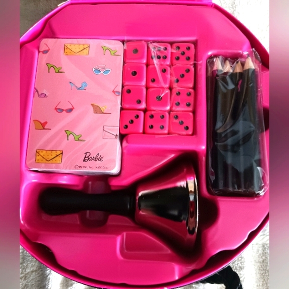 🎁 Gift Barbie Bunco Game Hallmark Set New from 2004 holiday - Picture 3 of 8